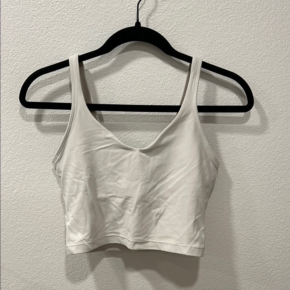 White Cropped Tank Top